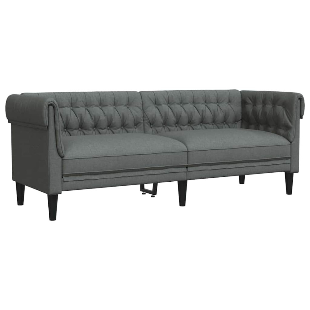 Produktbild för Vardagsrumsoffa 2 pcs Mörkgrå 201,5 x 74,5 x 74,5 cm tyg