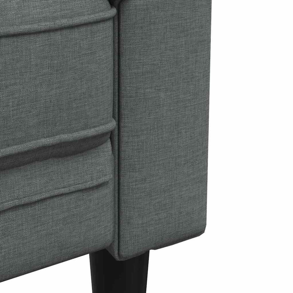 Produktbild för Vardagsrumsoffa 2 pcs Mörkgrå 201,5 x 74,5 x 74,5 cm tyg