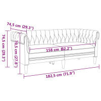 Produktbild för Vardagsrumsoffa 2 pcs Mörkgrå 201,5 x 74,5 x 74,5 cm tyg
