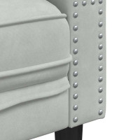 Produktbild för Vardagsrumsoffa 2 pcs Ljusgrå 194 x 74,5 x 70,5 cm Sammet
