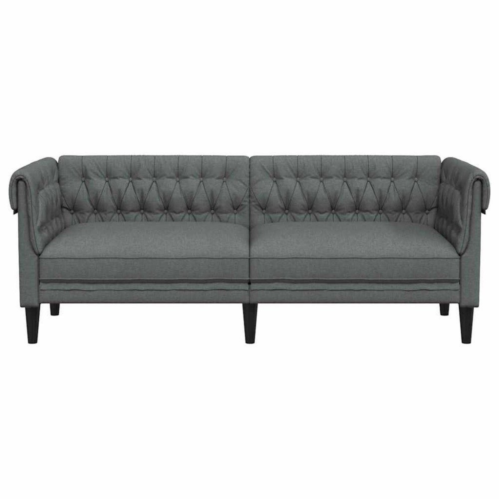 Produktbild för Soffa Mörkgrå 201,5 x 74,5 x 74,5 cm Polyester
