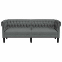 Produktbild för Soffa Mörkgrå 201,5 x 74,5 x 74,5 cm Polyester