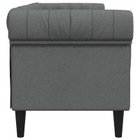 Produktbild för Soffa Mörkgrå 201,5 x 74,5 x 74,5 cm Polyester