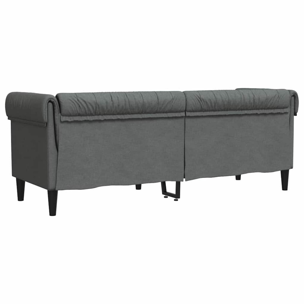 Produktbild för Soffa Mörkgrå 201,5 x 74,5 x 74,5 cm Polyester
