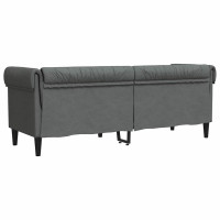 Produktbild för Soffa Mörkgrå 201,5 x 74,5 x 74,5 cm Polyester