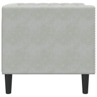 Produktbild för Soffa Ljusgrå 74,5 x 71 x 70,5 cm Sammet