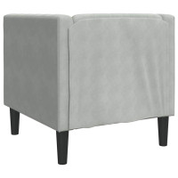 Produktbild för Soffa Ljusgrå 74,5 x 71 x 70,5 cm Sammet