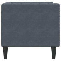Produktbild för Soffa Mörkgrå 74,5 x 71 x 70,5 cm Sammet