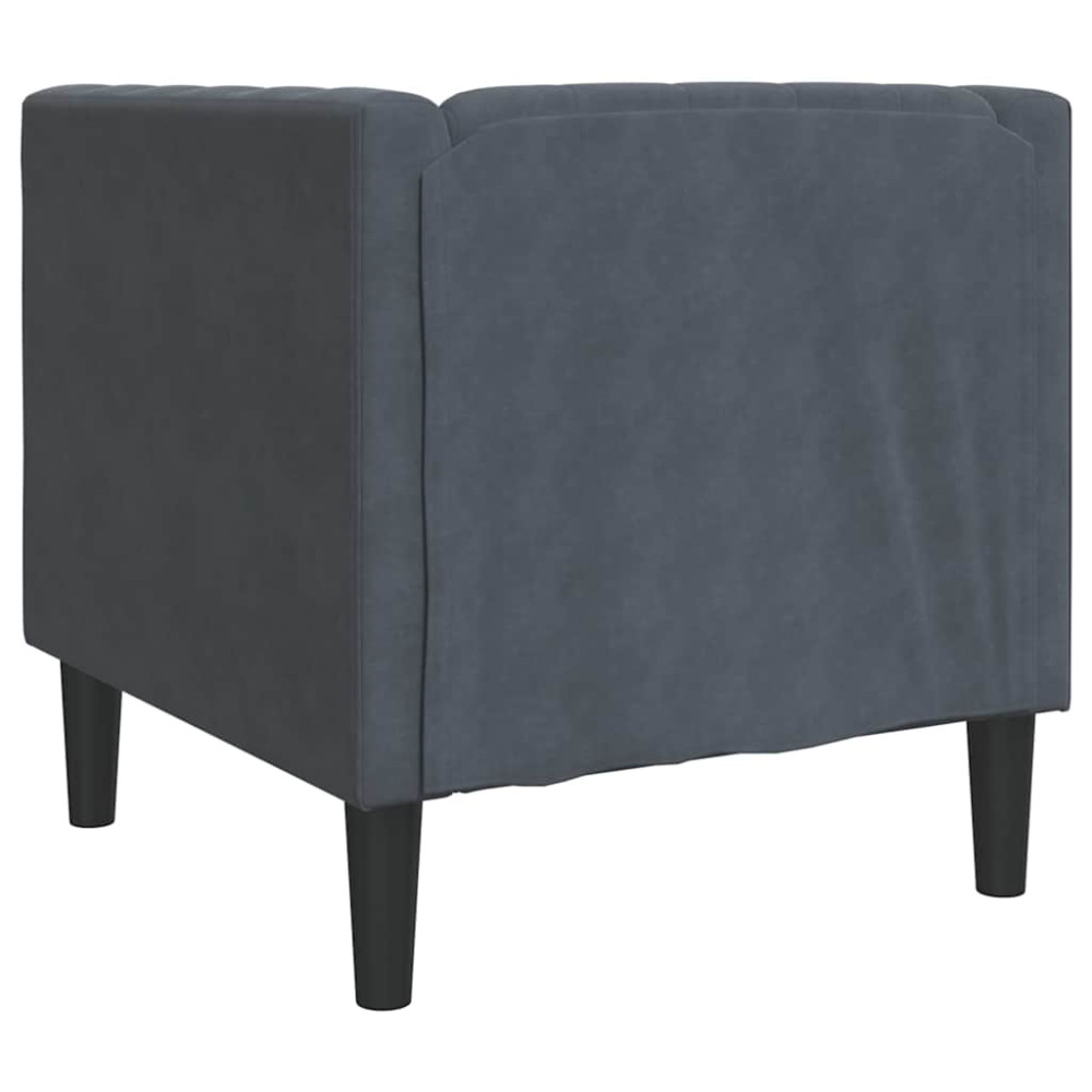 Produktbild för Soffa Mörkgrå 74,5 x 71 x 70,5 cm Sammet