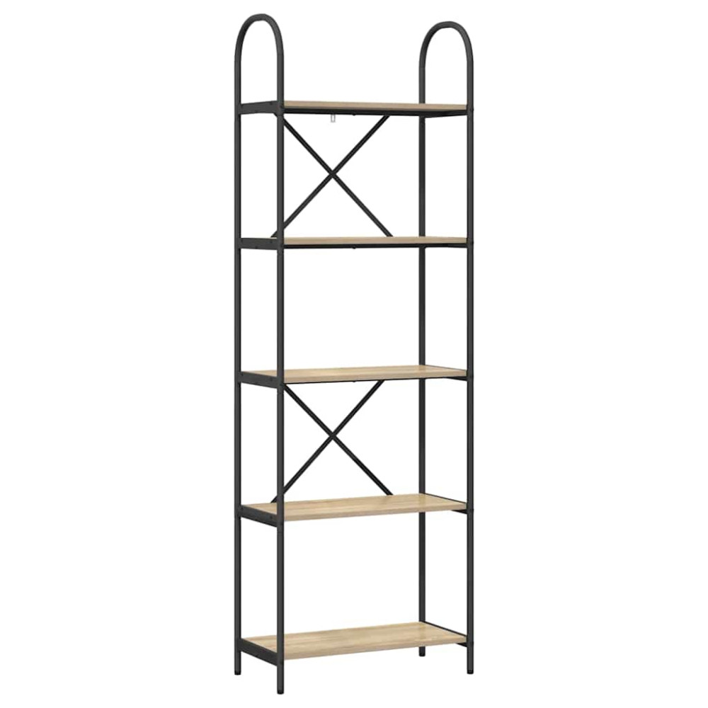 Produktbild för Hyllsystem Sonoma-ek 60 x 30 x 183 cm Konstruerat trä