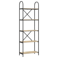 Produktbild för Hyllsystem Sonoma-ek 60 x 30 x 183 cm Konstruerat trä