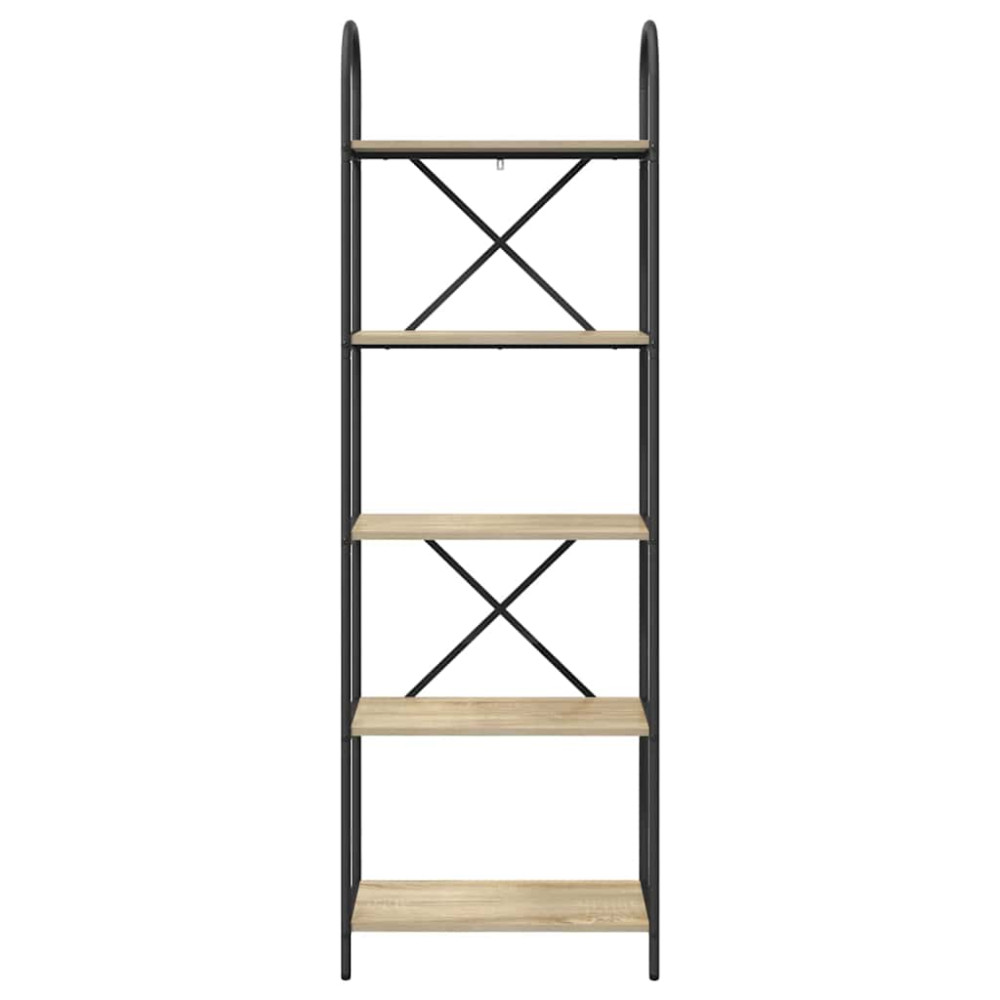 Produktbild för Hyllsystem Sonoma-ek 60 x 30 x 183 cm Konstruerat trä
