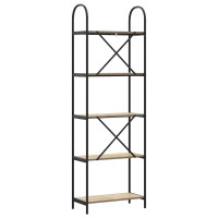 Produktbild för Hyllsystem Sonoma-ek 60 x 30 x 183 cm Konstruerat trä