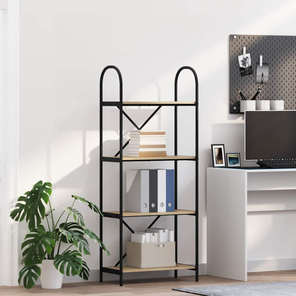 Produktbild för Hyllsystem Sonoma-ek 60 x 30 x 146 cm Konstruerat trä