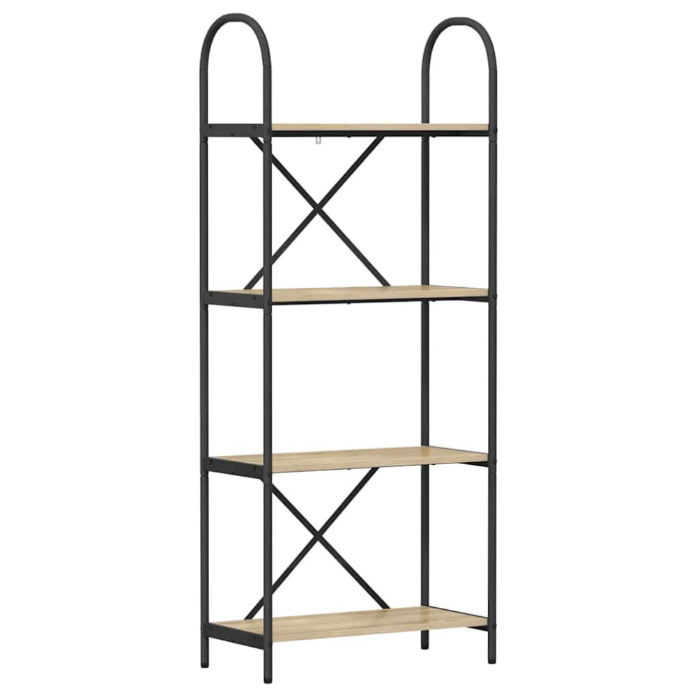 Produktbild för Hyllsystem Sonoma-ek 60 x 30 x 146 cm Konstruerat trä