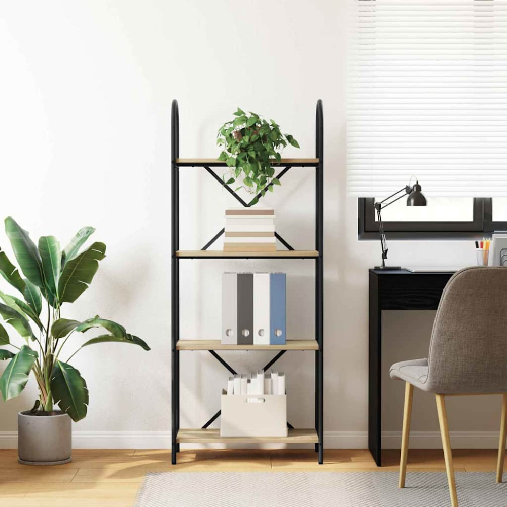 Produktbild för Hyllsystem Sonoma-ek 60 x 30 x 146 cm Konstruerat trä