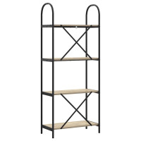Produktbild för Hyllsystem Sonoma-ek 60 x 30 x 146 cm Konstruerat trä