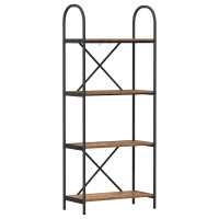 Produktbild för Hyllsystem Gammalt trä 60 x 30 x 146 cm Konstruerat trä