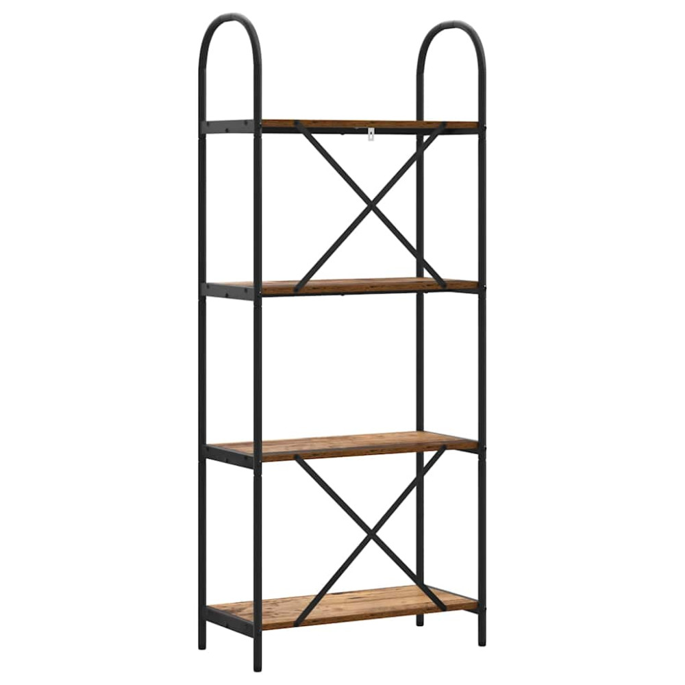 Produktbild för Hyllsystem Gammalt trä 60 x 30 x 146 cm Konstruerat trä