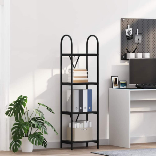vidaXL Hyllsystem Svart Ek 40 x 30 x 146 cm Konstruerat trä