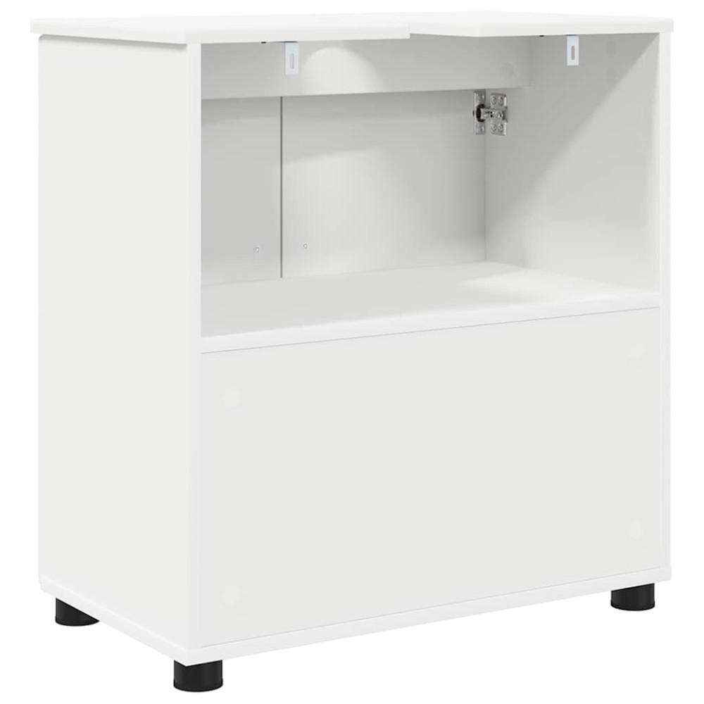 Produktbild för Badrumsskåp Vit 61 x 35 x 64 cm Konstruerat trä & Metall