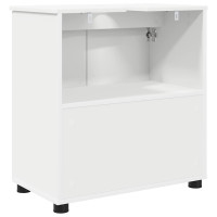 Produktbild för Badrumsskåp Vit 61 x 35 x 64 cm Konstruerat trä & Metall