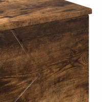 Produktbild för Badrumsskåp Rökt ek 76,5 x 35 x 64 cm Konstruerat trä & Metall