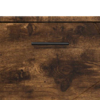 Produktbild för Badrumsskåp Rökt ek 76,5 x 35 x 64 cm Konstruerat trä & Metall