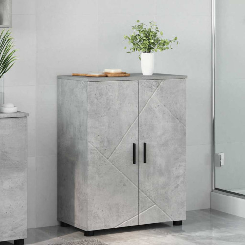 vidaXL Badrumsskåp Betonggrå 60 x 35 x 80 cm Konstruerat trä, Metall