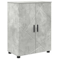 Produktbild för Badrumsskåp Betonggrå 60 x 35 x 80 cm Konstruerat trä, Metall