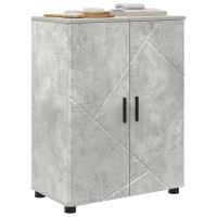 Produktbild för Badrumsskåp Betonggrå 60 x 35 x 80 cm Konstruerat trä, Metall