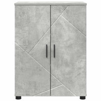 Produktbild för Badrumsskåp Betonggrå 60 x 35 x 80 cm Konstruerat trä, Metall