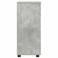 Produktbild för Badrumsskåp Betonggrå 60 x 35 x 80 cm Konstruerat trä, Metall