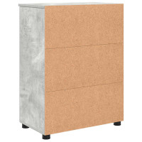 Produktbild för Badrumsskåp Betonggrå 60 x 35 x 80 cm Konstruerat trä, Metall