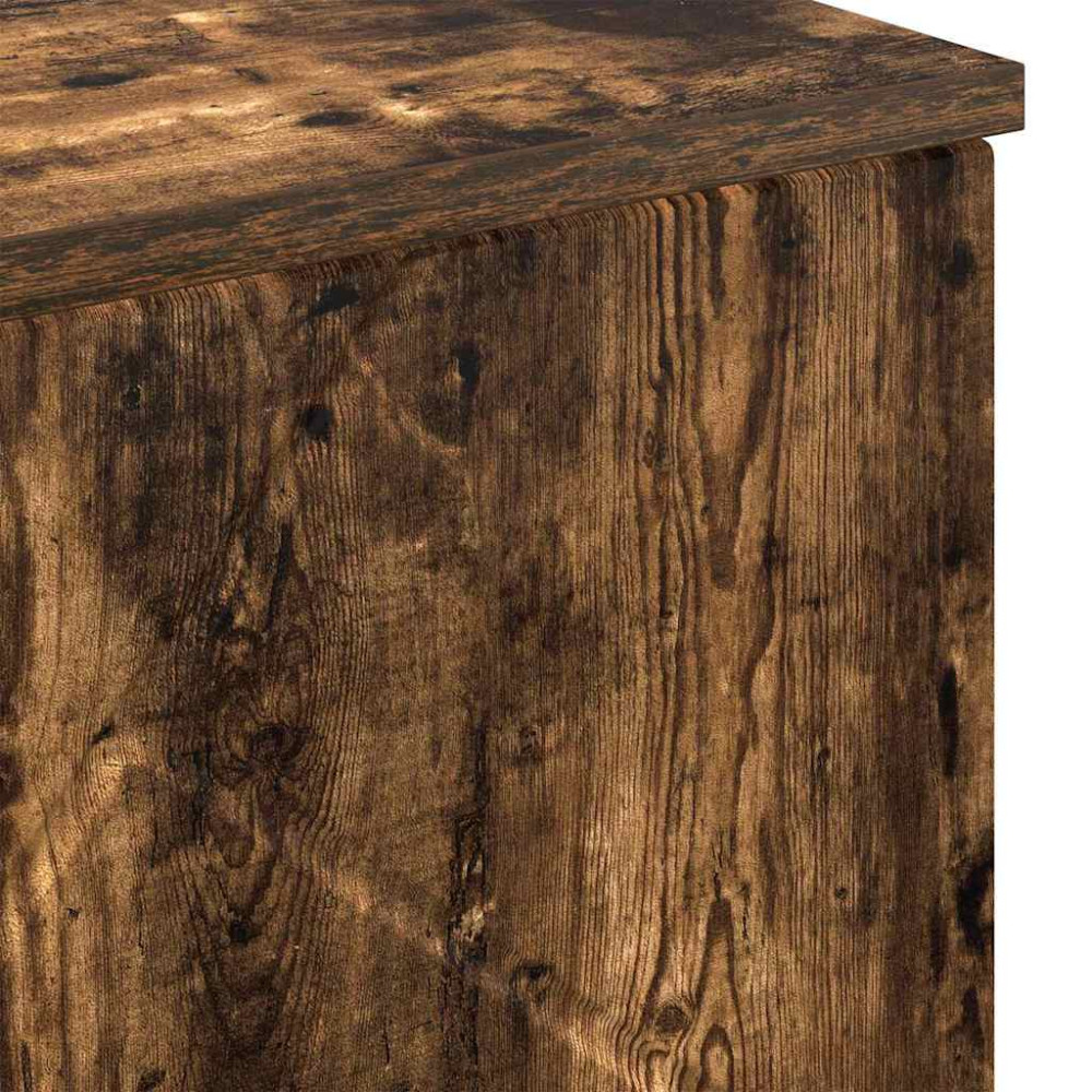 Produktbild för Badrumsskåp Rökt ek 60 x 35 x 80 cm Konstruerat trä & Metall