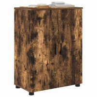 Produktbild för Badrumsskåp Rökt ek 60 x 35 x 80 cm Konstruerat trä & Metall