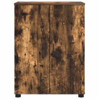 Produktbild för Badrumsskåp Rökt ek 60 x 35 x 80 cm Konstruerat trä & Metall