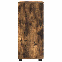 Produktbild för Badrumsskåp Rökt ek 60 x 35 x 80 cm Konstruerat trä & Metall