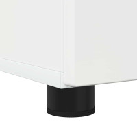 Produktbild för Badrumsskåp med låda med lagring Högblanka vita 30 x 35 x 80 cm