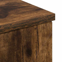 Produktbild för Badrumsskåp Rökt ek 30 x 35 x 80 cm Konstruerat trä & Metall