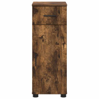 Produktbild för Badrumsskåp Rökt ek 30 x 35 x 80 cm Konstruerat trä & Metall