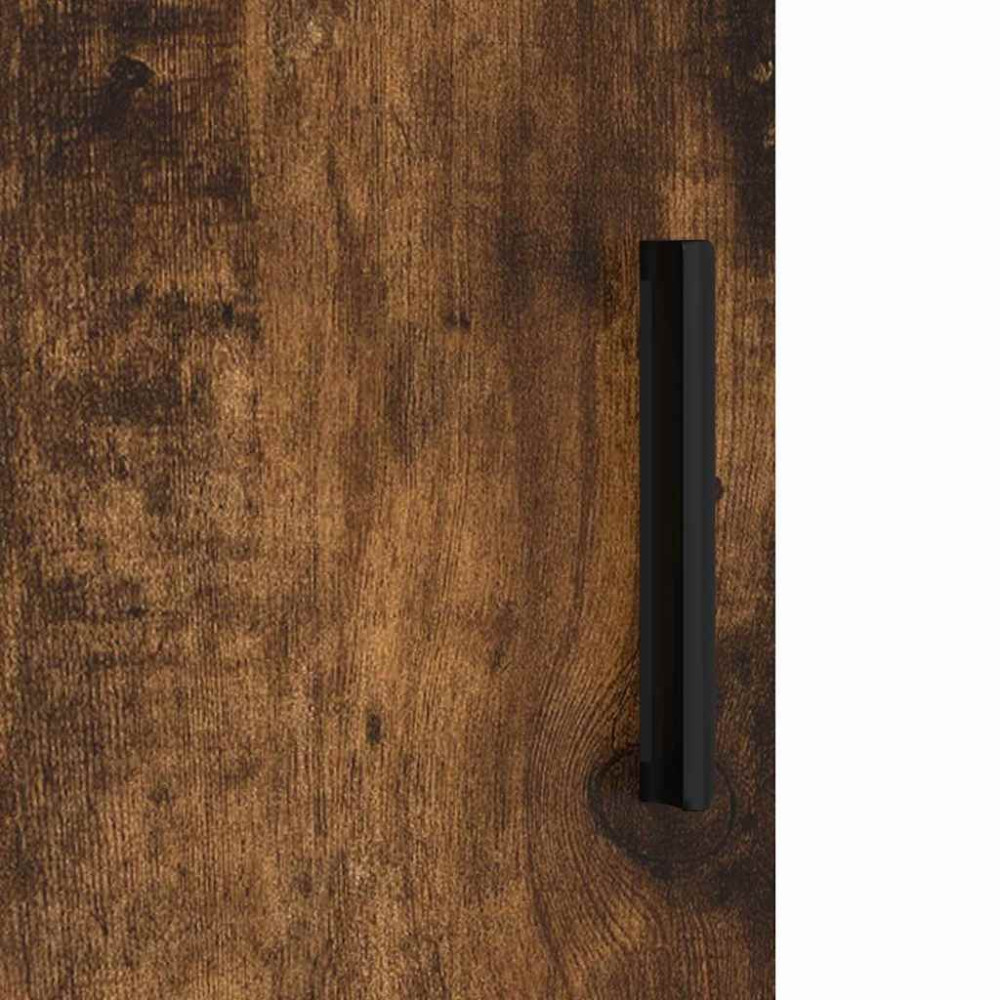 Produktbild för Badrumsskåp Rökt ek 30 x 35 x 80 cm Konstruerat trä & Metall