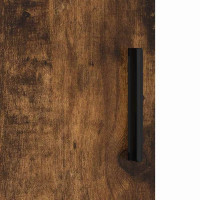 Produktbild för Badrumsskåp Rökt ek 30 x 35 x 80 cm Konstruerat trä & Metall