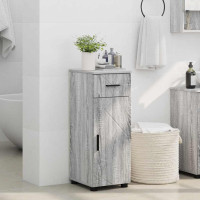 Produktbild för Badrumsskåp Grå Sonoma 30 x 35 x 80 cm Konstruerat trä & Metall