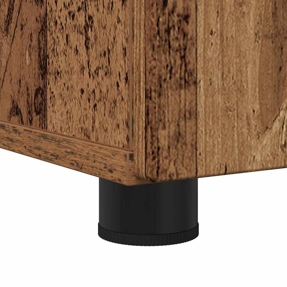 Produktbild för Badrumsskåp med låda med lagring Gammalt trä 30 x 35 x 80 cm