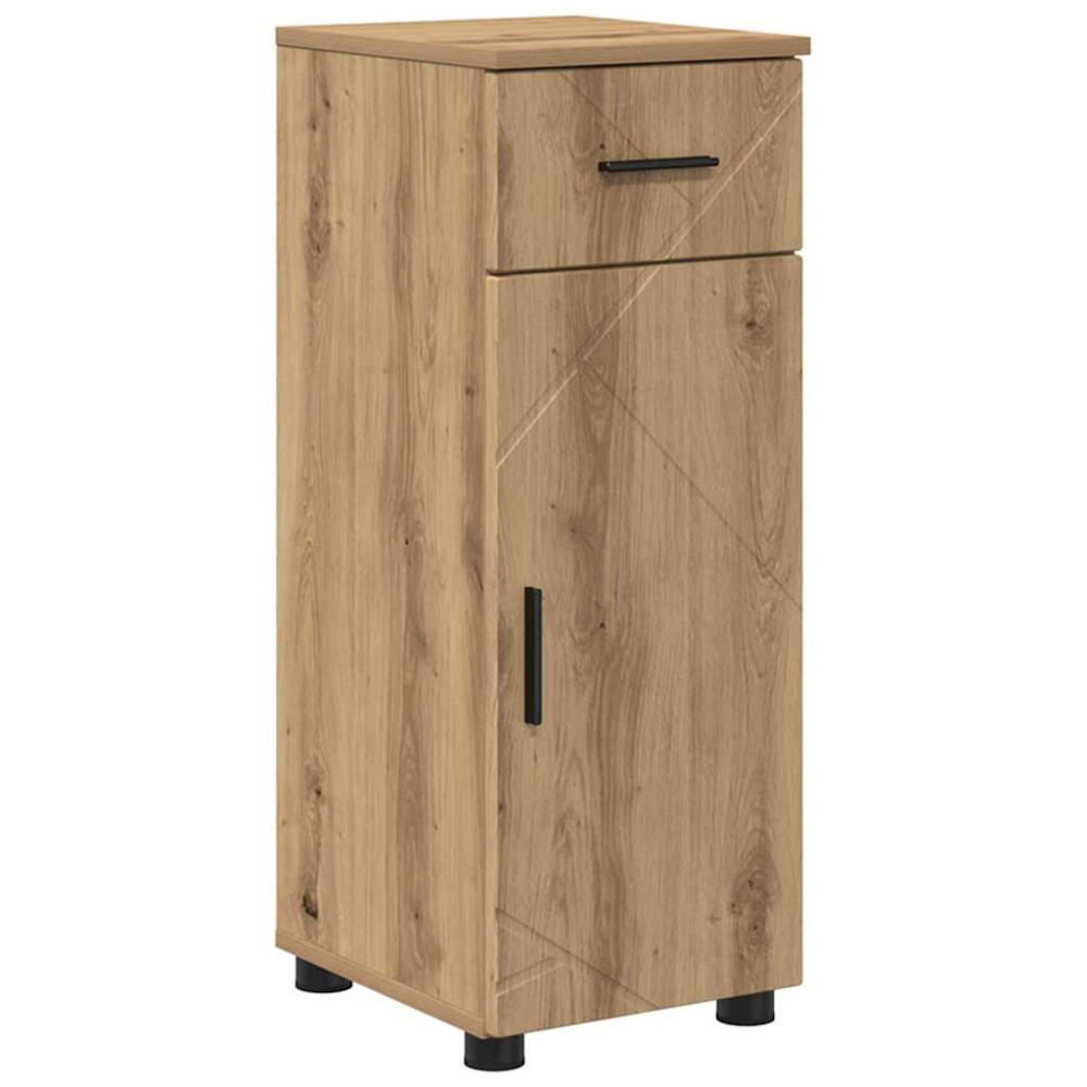Produktbild för Badrumsskåp Artisan Ek 30 x 35 x 80 cm Konstruerat trä & Metall