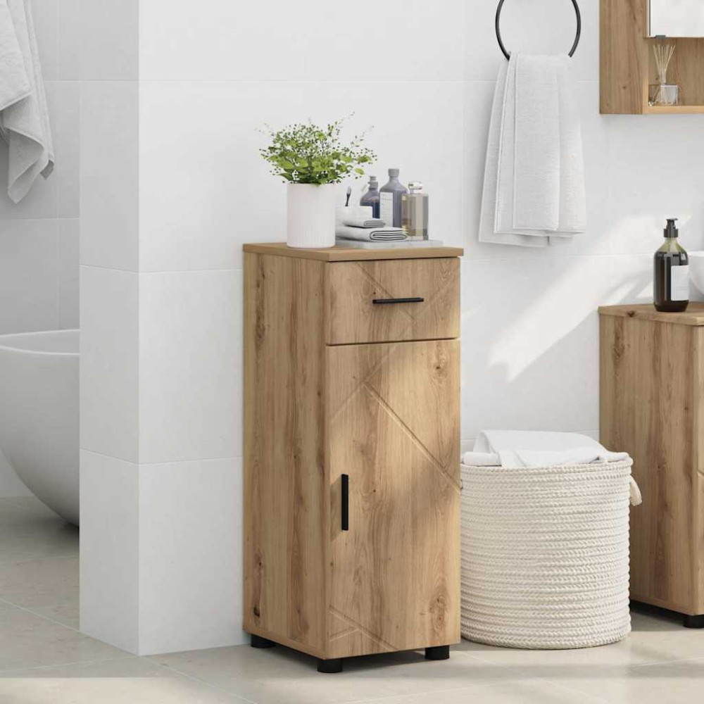 Produktbild för Badrumsskåp Artisan Ek 30 x 35 x 80 cm Konstruerat trä & Metall