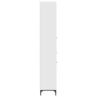 Produktbild för Badrumsskåp Vit 31,5 x 33 x 190 cm Konstruerat trä & Metall
