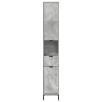 Produktbild för Badrumsskåp med låda med lagring Betonggrå 31,5 x 33 x 190 cm
