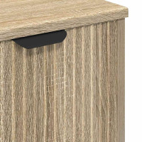 Produktbild för Badrumsskåp med handfat med dörr Sonoma-ek 60,5 x 33,5 x 61 cm